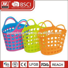 Lady plastic PE material supermarket felt shopping basket